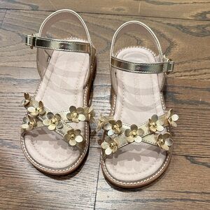 Gold Floral Sandals